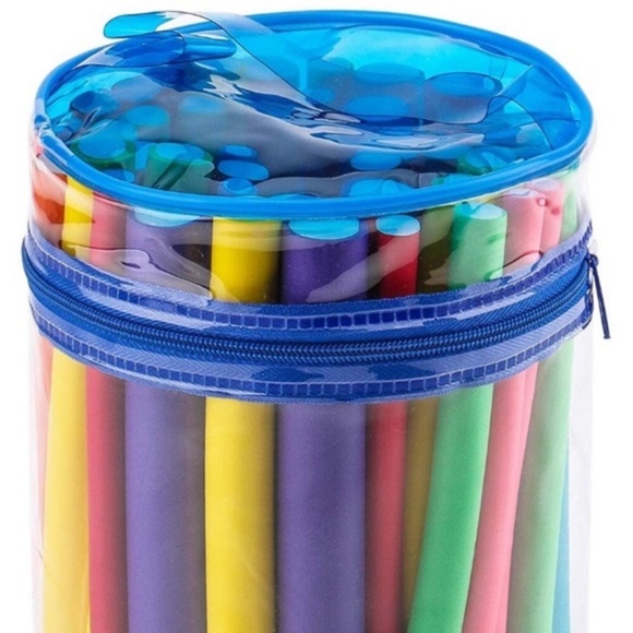 MULTICOLORED 42 PACK FLEXIBLE Flexi curling rods